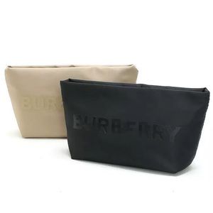 NEW Burberry Black Nylon Everyday Makeup Pouch Cosmetic Bag